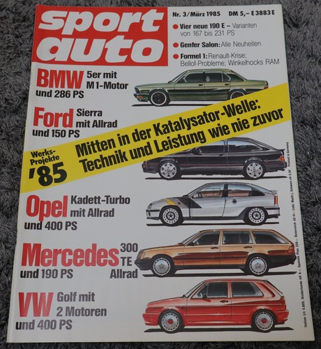 Sport auto 1985 - auto, 3/1985
