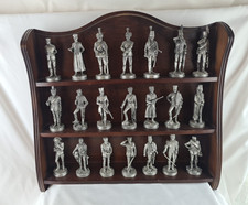 21 Zinnfiguren HUSAREN im Holzregal -Franklin Mint