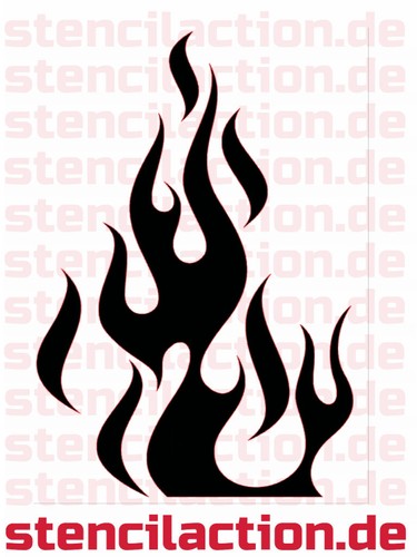 Schablone flames flammen - -,