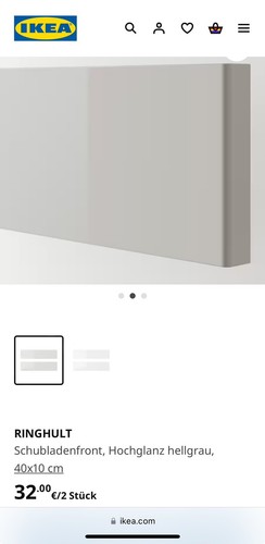 Ikea ringhult hellgrau - hellgrau, 40x10cm