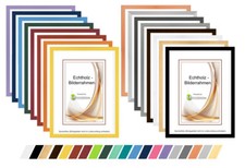 Echt Holz Bilderrahmen Plano mit Echtglas Posterrahmen  ab 10x15 bis 50x75