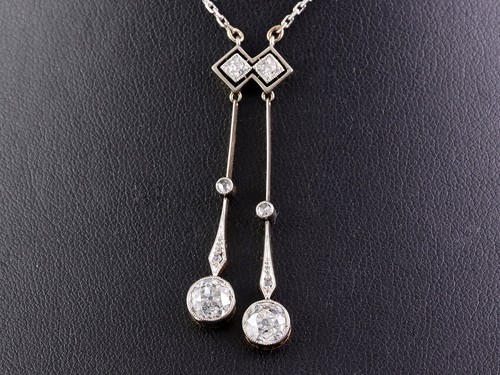 Art deco diamant - collier, ca