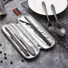 Reisebesteck-Set: Edelstahl