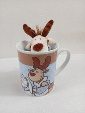 Nici Elch 2tlg Set Tasse + Schlüsselanhänger mit Kapuze Winter Weihnachten 