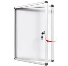 Abschließbarer 4xA4 Schaukasten Alu Rahmen Magnetische Infotafel ca. 69x51cm