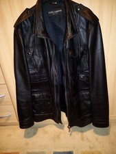 Dolce & Gabbana Lederjacke Grösse XL 54 Original Echtleder Mit Verschiedenen Ta.