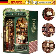 DIY Book Nook Kit 3D Holzpuzzles Booknook Bücherregal Miniaturhaus Geschenk LED