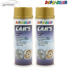 2x DUPLI COLOR Cars Felgengold Lackspray Felgenlack Spraydose 400 ml