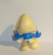 STELZEN SCHLUMPF *schlierig; Ohren hinten unbemalt* OLYMPIADE 1983 Original