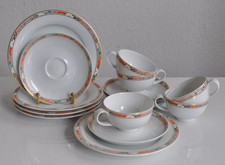 Hutschenreuther Leonard Bologna Teeservice Teegedeck Tee Tassen Teller 5 Pers.