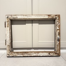 Altes Fenster Fensterflügel Fensterrahme Sprossenfenster / H41,5 B53,5 S3,5 cm