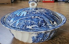 Myott Staffordshire Country Life Schüssel mit Deckel Vintage England Porzellan