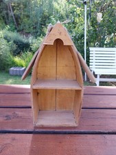 Regal Bootsform Fischerboot Schiff Hängeregal Holz 31,5 × 14 × 8,5 cm mit Paddel