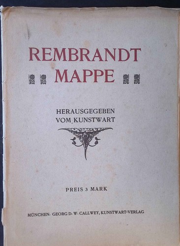 Rembrandt mappe kunstwart - mappe., kunstwart: