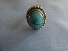 A107-925er Silberring m Türkis Ringgroße 56 Kopf 21x18 mm Gewicht 6,8 Gram