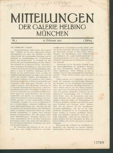 Mitteilungen der galerie - mitteilungen,