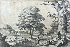 Matthaus I Merian (1593-1650) Zugeschrieben Gravur Antik Xvii Jhd. Schweiz BRD