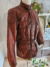 Belstaff Trialmaster Panther 1966  Antique Red Leather Size XXL Malenotti Era