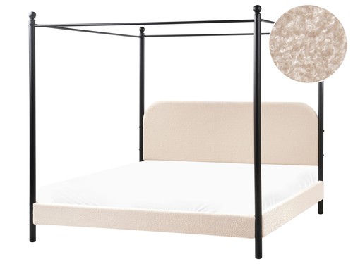 Himmelbett metall bouclé - metall,
