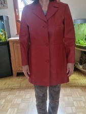 Echtledermantel Damen rot