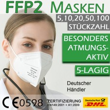 FFP2 Maske Schwarz Weiß