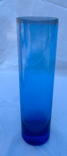 Glasvase blau zylinder deko - glasvase,