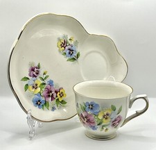 Old Foley James Kent Ltd Teetasse & Sandhexe Untertasse Teller Duo/Blumen/Vintage sehr guter Zustand