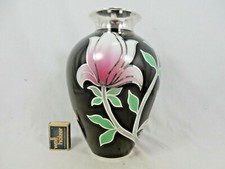Formschöne große SPAHR Silber Porzellan Vase silver overlay vase 1000/1000 27 cm