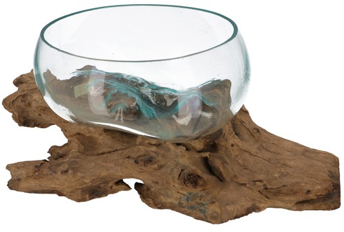 Wurzelholz vase schale - wurzelholz, vase,