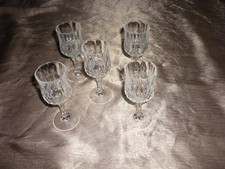 5 Likörgläser Echt Bleikristall 24% cristal d´arques France