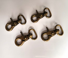 4 x Karabinerhaken ca. 5,8x3cm - Taschenkarabiner bronze , drehbar