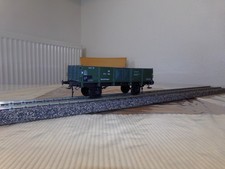 Spur 0 SCE Hochbordwagen grün Bauart O 10 Halle Baustoffwagen