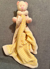 TCM Tchibo Bär Teddy rosa gelb gestreift Schmusetuch Kuscheltuch Schnuffeltuch