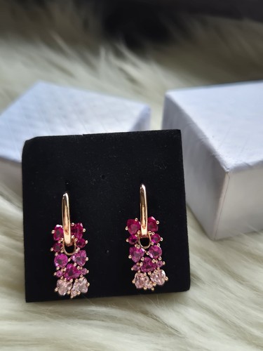 Ohrringe 585 rosegold plated - ,