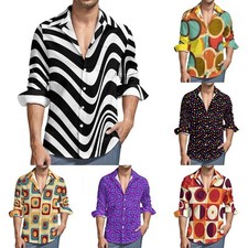 Herren Langarm Retro 70er