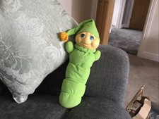 Vintage 1980er Friends Glo Wurm weiches Plüschtier, Hasbro Vorschule voll funktionsfähig