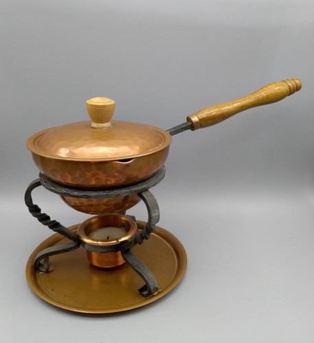 Vintage kupfer fondue set - -,