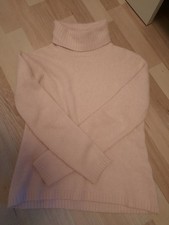 Angora Pulli rosa Rollkragen