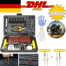 100 Tlg Auto Reifenreparatur Set Kfz PKW Reifen Flickzeug Pannenset Flicken Satz