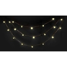 IBIZA LEDSTRING-WH LICHTERKETTE 20 WARMWEISSE LED LAMPEN IP44 - 10m EVENT DJ