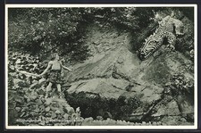 AK Niederheimbach a. Rh., Nibelungenhort im Gasthof Zur Burg Sooneck von Wilh.  