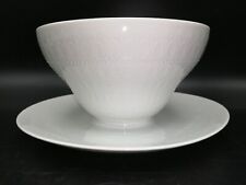 Rosenthal Romanze in Weiß einteilige Sauciere 8 x 17,5 cm 70er Jahre