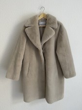 Stand Studio Faux Fur Fell Teddy Mantel camille cocoon mantel 36 NP 369€ Ecru