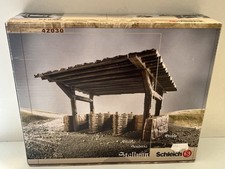 Schleich 42030 Ritter Stallung Pferde Stall Unterstand Burg Zubehör mit OVP