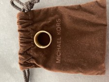 Michael Kors Ring Damen Armreif gold Strass MK mit Schmuckbeutel
