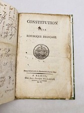 VERFASSUNG DES JAHRES III "Erklärung der Menschenrechte und Pflichten" Blois