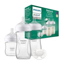 Philips Avent Baby-Flaschen aus Glas, Geschenk-Set für Neugeborene 3-tlg.