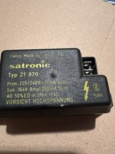 Satronic ZT 870 Zündtransformator Zündtrafo Kessel Heizung Buderus Gebraucht