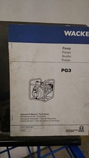 Wacker PG3 Pumpe Operator
