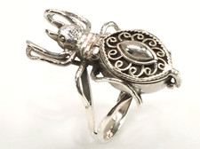 Giftring Ring Spinne mit Fach